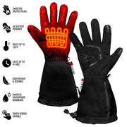ActionHeat Featherweight AA Battery Heated Gloves for Men, Black, Small-Medium, Lightweight Cold Weather Gloves with Silicone Grip and Waterproof Battery Pocket