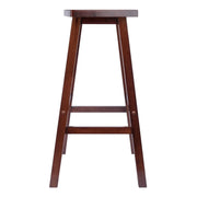 Winsome Katashi Fan Shape Bar Stool, Solid Wood, Walnut Finish, 28.6 in, Counter Height