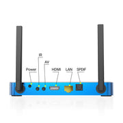 TLHDEL SuperBox S6-Max Streaming Device, 4GB DDR RAM, 64GB eMMC Storage, Android 12, Wi-Fi 6, 1000Mbps Ethernet, Bluetooth Voice Remote, Alloy Case