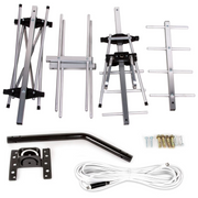 Five Star FSA-5812 Yagi Satellite HD TV Antenna, 200 Mile Long Range, Amplified Outdoor Digital OTA Antenna, 4K 1080P HD Signal, Installation Kit Included, FSA-5812