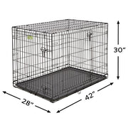 MidWest Homes for Pets 1542DDU Dog Crate | iCrate Single Door & Double Door Folding Metal Dog Crates