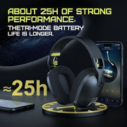 Onikuma B2 Gaming Headset, 3-in-1 USB Wired and Bluetooth 5.3 Wireless, Over-Ear Stereo with 7.1 Surround Sound, Ergonomic Design, 35-Hour Battery Life