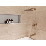 Pfister Tenet Tub and Shower Trim Package, 1.8 GPM Single Function Rain Shower Head, Brushed Nickel, LG89-8TNTK
