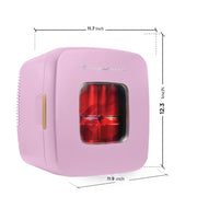 Frigidaire EFMIS351-PINK-6COM_CP2 Retro 12 Can Mini Fridge/Skincare Cooler, , Pink