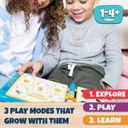 Buffalo Games Chuckle & Roar The Pop It Book Interactive Learning Toy with 3 Play Modes, Bilingual Color Recognition, Toddler-Friendly Design