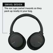 Sony WHCH710N Noise Cancelling Wireless Bluetooth Headphones, Black