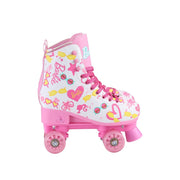 Barbie Children's Roller Skates, Adjustable Straps, Pink Glitter Wheels, ABEC 5 Bearings, Durable PVC, Foam Lining, Sizes 3-6
