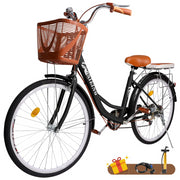 ARTUDATECH 26 Inch Beach Cruiser Bike for Women, 7 Speed Commute Bike for Adults, Women Bicycle with