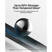 Belkin ScreenForce Privacy InvisiGlass Screen Protector for iPhone 16 Pro Max, Ultra-Thin 9H Scratch Resistant Glass, Black, Includes Easy Align Tray