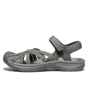 KEEN Rose Casual Closed Toe Athletic Sandal, Water-Resistant Quick-Dry Textile, Gargoyle/Raven, Women's 7.5 Medium, 1016733