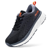 FitVille Men's Running Shoes, Extra Wide 10.5 X-Wide, Breathable Mesh Upper, High Arch Support, Memory Foam Insole, Lace-Up Sneakers, FlowCore V1