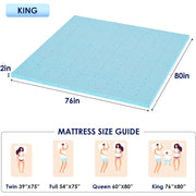 PayLessHere 2 Inch Gel Infused Memory Foam Mattress Topper, King Size, Non-Slip Surface, CertiPUR-US Certified