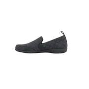 Jambu JSport Lisa Women's Black Quilted Slip-On Casual Flats with Elastic Gore and Plush Lining, S5LSA01
