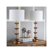 Safavieh Lani Leaf 32-Inch H Table Lamp, Antique Gold, Set of 2