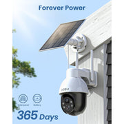 AOSU C9E2CA11 Solar Security Camera, 5MP Wireless Outdoor Cameras, 360 Degree Surveillance, Auto Tracking