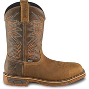 Irish Setter 83912 Marshall Waterproof Western Square Steel Toe Work Boots for Men - Brown - 10M