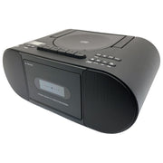 Onn Cassette Boombox with Bluetooth, CD Player, MP3 Playback, AM/FM Radio