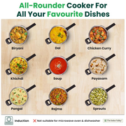 Indus Valley Triply Stainless Steel Outer Lid Pressure Pan 3.5 Litres | Also Use As Deep Fry Pan | Induction friendly | ISI-Certified, 3-Layer Body, 100% Pure & Toxin-free