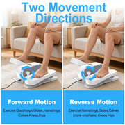 Funslim Under Desk Elliptical Trainer, Electric Seated Pedal Exerciser with 12 Adjustable Speeds, 3 Auto Programs, LCD Display, Remote Control, White