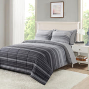 Mainstays Bed-in-a-Bag Comforter Set, Grey Ombre, 7-Piece, Queen