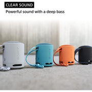 Sony SRSXB100/B Wireless Bluetooth Portable Lightweight Super-Compact Travel Speaker, Extra-Durable IP67 Waterproof & Dustproof, 16 Hour Battery, Versatile Strap, and Hands-Free Ca