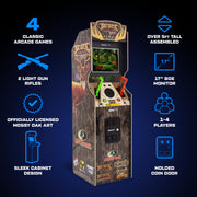Arcade1Up Big Buck Hunter Mossy Oak Deluxe Arcade Machine, 17-Inch Color Monitor, Dual Light Gun Rifles, Four Games, Camo Design