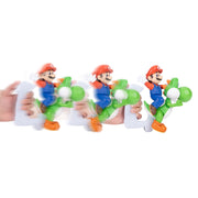 Jakks Pacific Super Mario Galaxy Movie Mario Riding Yoshi 8 Inch Action Figure, Multicolor, Interactive Flying Pose 432814
