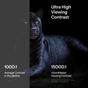 Valerion VisionMaster Pro Triple Laser Home Theater Projector, 4K UHD, 3000 ISO Lumens, 15000:1 Contrast Ratio, 0.9-1.5x Optical Zoom, 2X Multitasking Power, Moonlight Gold