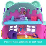 Mattel Polly Pocket Gelato House Playset, Ice Cream Cone Design, Four Floors with Elevator, 2 Micro Dolls, 25+ Accessories, Multicolor