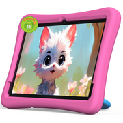 Plimpton 2025 Kids Tablet, Android 15, 10.1 Inch HD IPS Display, 12GB RAM, 64GB Storage, 8-Core CPU, Parental Control, Shockproof Case, Rotatable Bracket, 6000mAh Battery, Purple