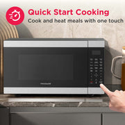 Frigidaire Countertop Microwave Oven, 2.2 Cu Ft, 1200 Watt, Stainless Steel, EMW2200