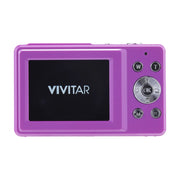 Vivitar VECS124 Popsnap Digital Camera, Purple, 16x Zoom, 1080p, Micro SD, 44 MP