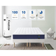 Coolvie Twin Mattress, 10 Inch Hybrid with Individual Pocket Springs and Memory Foam, Medium Firm Support, Bed in a Box