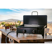 Megamaster 820-0054D 2 Burner Propane Gas Griddle/Plancha, Black