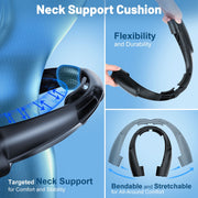Lemolifys Portable Neck Fan, 6 Speeds, 6000mAh Battery, USB Rechargeable, Hands-Free 360 Cooling, Black, Q2-Black