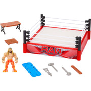 Mattel WWE Knuckle Crunchers Rebound Ring Playset with 2.5-Inch Seth Rollins Action Figure, Flex Mat Technology, Seven Ringside Accessories, Durable Plastic