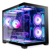 Gaming-Pro Desktop Computer, Intel Xeon E5 10-Core 3.9GHz, AMD RX550 4GB Graphics, 32GB DDR RAM, 512GB SSD + 1TB HDD, WiFi 6, Bluetooth 5.4, RGB Fans, Windows 11