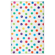 Town & Country Living Eric Carle Washable Polka Dot Children's Area Rug, Multicolor Ivory, 5 ft x 8 ft, Low Pile, Non-Slip Backing