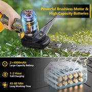 NEWONE 18V Cordless Power Tool Combo Kit, 12-Tool Set with Brushless Motor, Dual 4.0Ah Batteries, Charger Included, Yellow