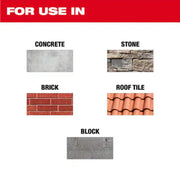 Milwaukee 12 in. Segmented Masonry & Concrete Diamond Blade - Material: Diamond