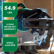 Metabo HPT 12-Inch Dual Bevel Sliding Miter Saw, 15 Amp, 4000 RPM, Xact Cut Shadow Line, C12RSH3