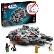 LEGO Star Wars SMART Play Millennium Falcon Building Toy, 885 Pieces, Includes 4 SMART Minifigures and Tags, Multicolor, 75426