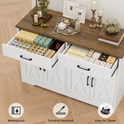 Hiphuta Farmhouse Sideboard Storage Cabinet, 47