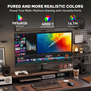 Raywego 24 Inch Curved Computer Monitor, FHD 1080P, 100Hz Refresh Rate, HDMI & VGA Ports, Eye Care Technology, Q240B13