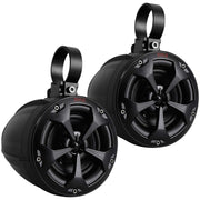Pyle Marine Off-Road Speaker System, 4 Inch Dual Waterproof, 800W, Black, PLUTV41BK