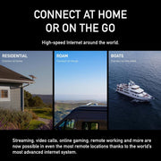 SpaceX Starlink Gen 3 Standard Kit Satellite Internet, High-Speed 100 Mbps, Low Latency, Portable Dual-Band WiFi 6 Router, Ethernet Interface, Weather-Resistant