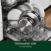 Cuisinart 2-Piece Premium Tri-Ply Stainless Steel Skillet Set, 10 in, 12 in, Riveted Cool Grip Handles, Oven Safe