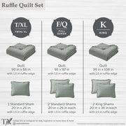 My Texas House Penelope King Quilt Set, All-Season Microfiber Polyester, Sage Trellis, 3-Piece