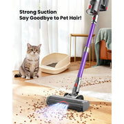 Hosaud Cordless Stick Vacuum Cleaner, 45KPA Suction, 550W Motor, 50-Min Runtime, Lightweight, Purple