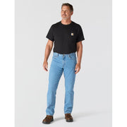 Carhartt Men's Relaxed Straight Jeans, Durable 13-Ounce Cotton Denim, Cove Light Wash, 32W x 30L, 105119-H83